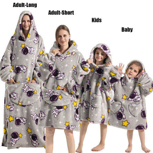 Winter Hoodies Sweatshirt Women Men Pullover Fleece Giant TV Oversized
