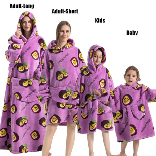 Winter Hoodies Sweatshirt Women Men Pullover Fleece Giant TV Oversized