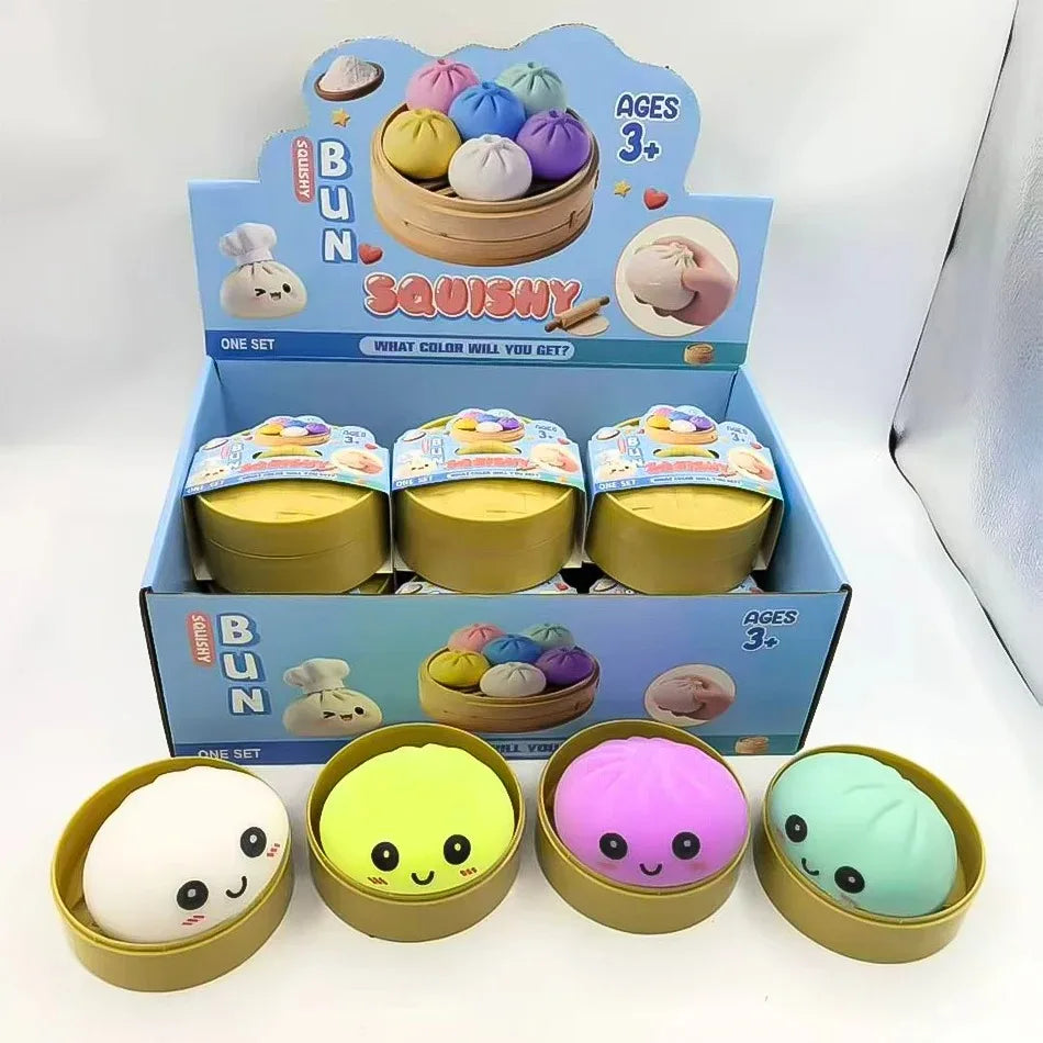Dumpling Pressure Dumpling Squishies Cute Colorful Bun Toy Slow Rising