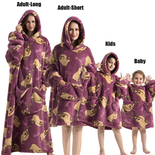 Winter Hoodies Sweatshirt Women Men Pullover Fleece Giant TV Oversized