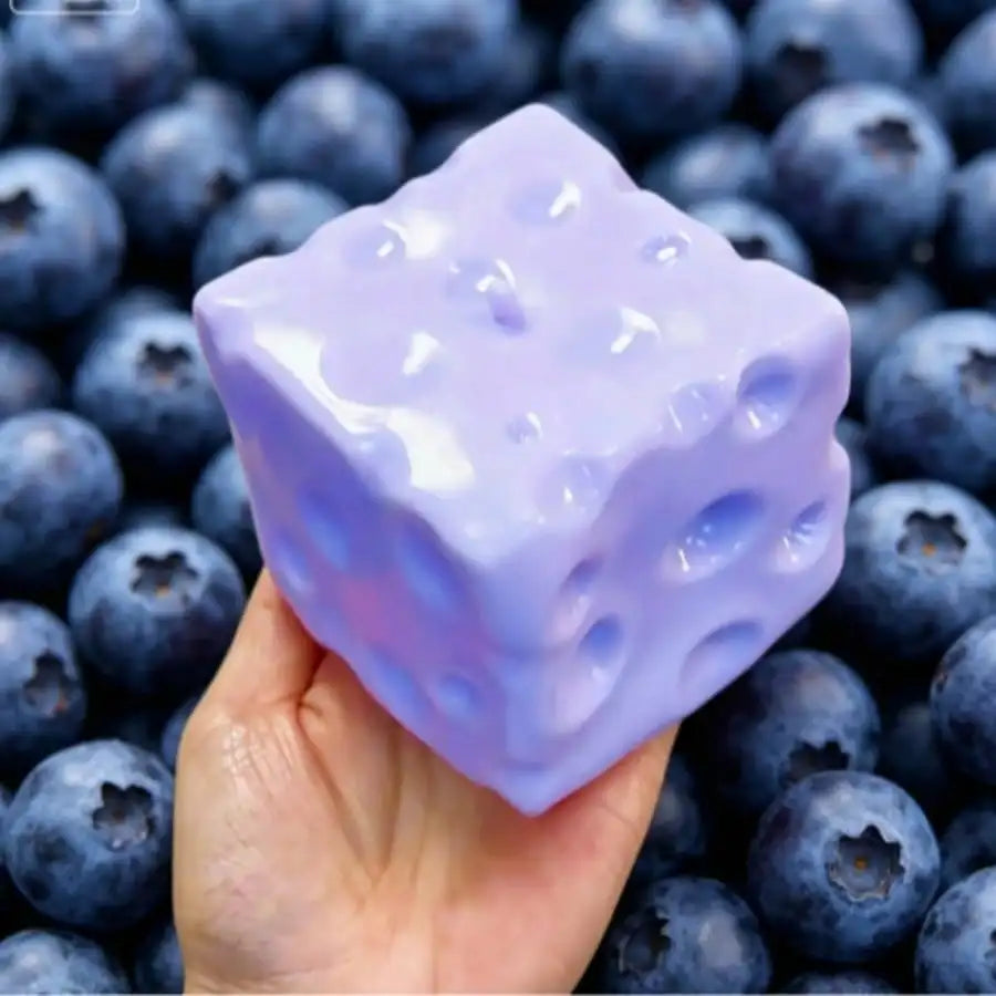 New Blueberry Cheese Cake Squishy Toy Soft Slow Rebound Texture Stress