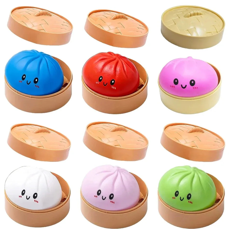 Dumpling Pressure Dumpling Squishies Cute Colorful Bun Toy Slow Rising