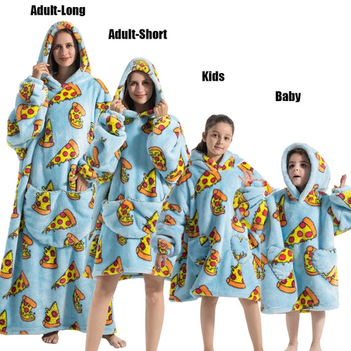 Winter Hoodies Sweatshirt Women Men Pullover Fleece Giant TV Oversized
