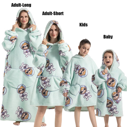 Winter Hoodies Sweatshirt Women Men Pullover Fleece Giant TV Oversized