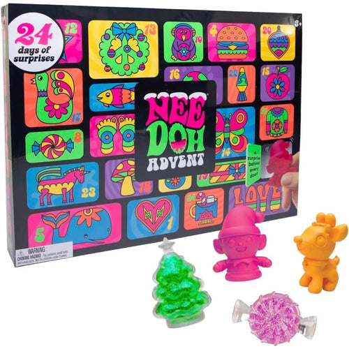 2026 NeeDoh Advent Calendar Gift 24 Day 3D PVC Sensory Squeeze Dolls