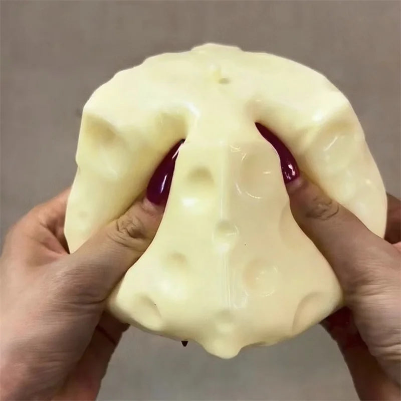 Jumbo Cheese Cube Stress Ball Big Cheese Shapeable Squeeze Ball