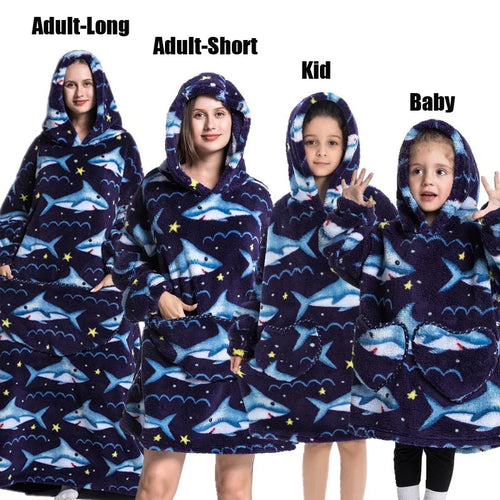 Winter Hoodies Sweatshirt Women Men Pullover Fleece Giant TV Oversized