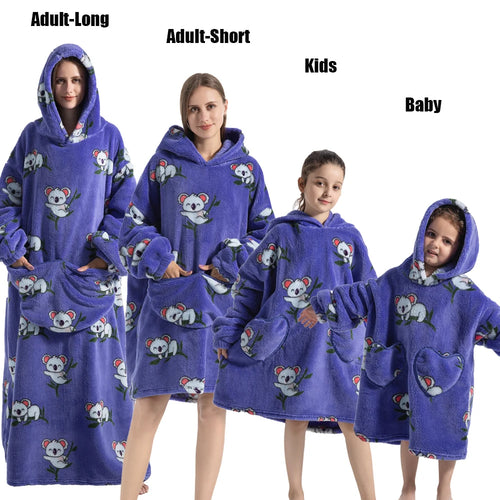 Winter Hoodies Sweatshirt Women Men Pullover Fleece Giant TV Oversized