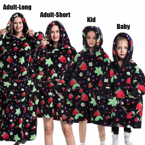 Winter Hoodies Sweatshirt Women Men Pullover Fleece Giant TV Oversized