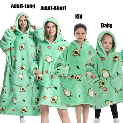Winter Hoodies Sweatshirt Women Men Pullover Fleece Giant TV Oversized