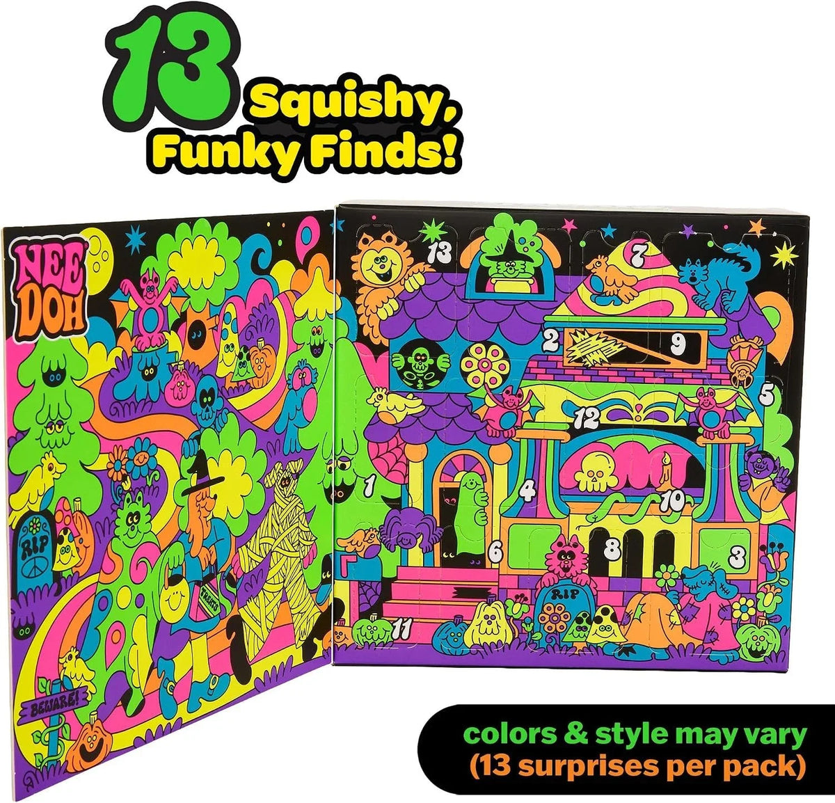 2026 NeeDoh Advent Calendar Gift 24 Day 3D PVC Sensory Squeeze Dolls
