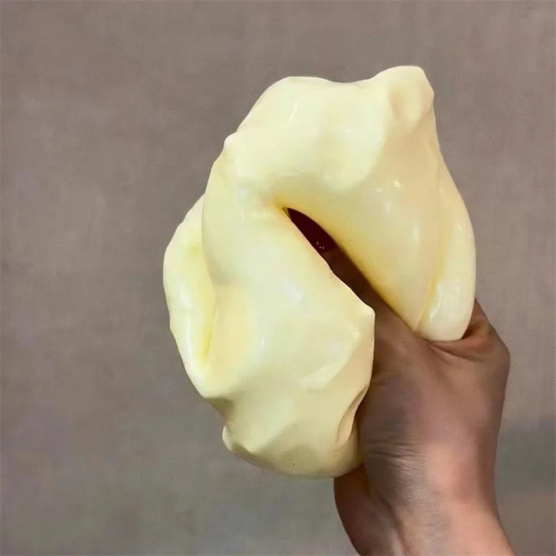 Jumbo Cheese Cube Stress Ball Big Cheese Shapeable Squeeze Ball