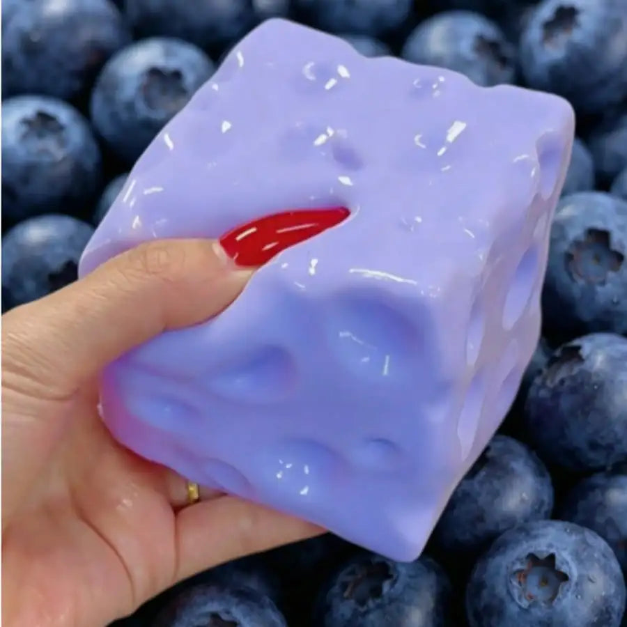 New Blueberry Cheese Cake Squishy Toy Soft Slow Rebound Texture Stress