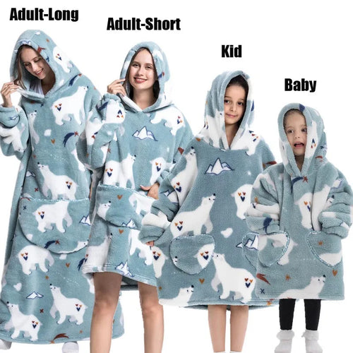 Winter Hoodies Sweatshirt Women Men Pullover Fleece Giant TV Oversized