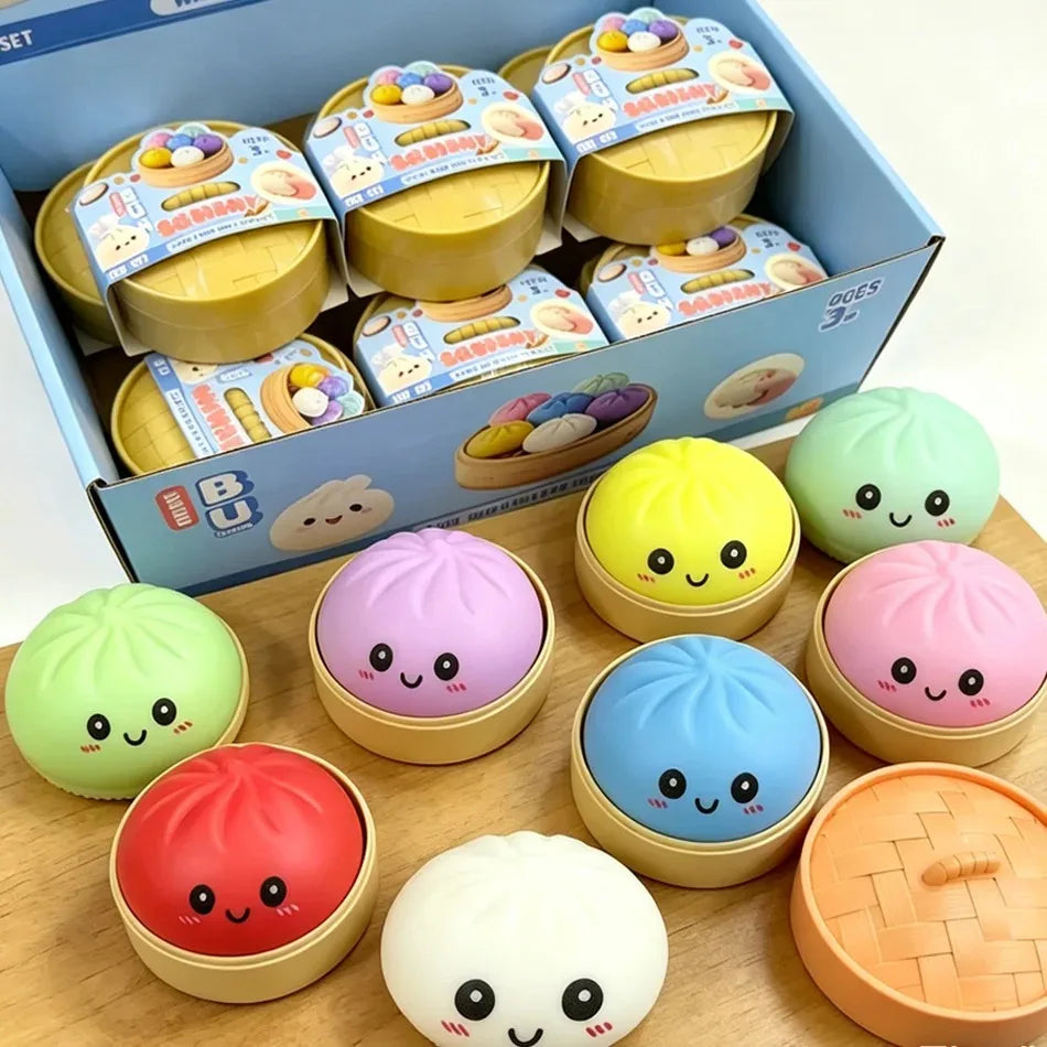 Dumpling Pressure Dumpling Squishies Cute Colorful Bun Toy Slow Rising
