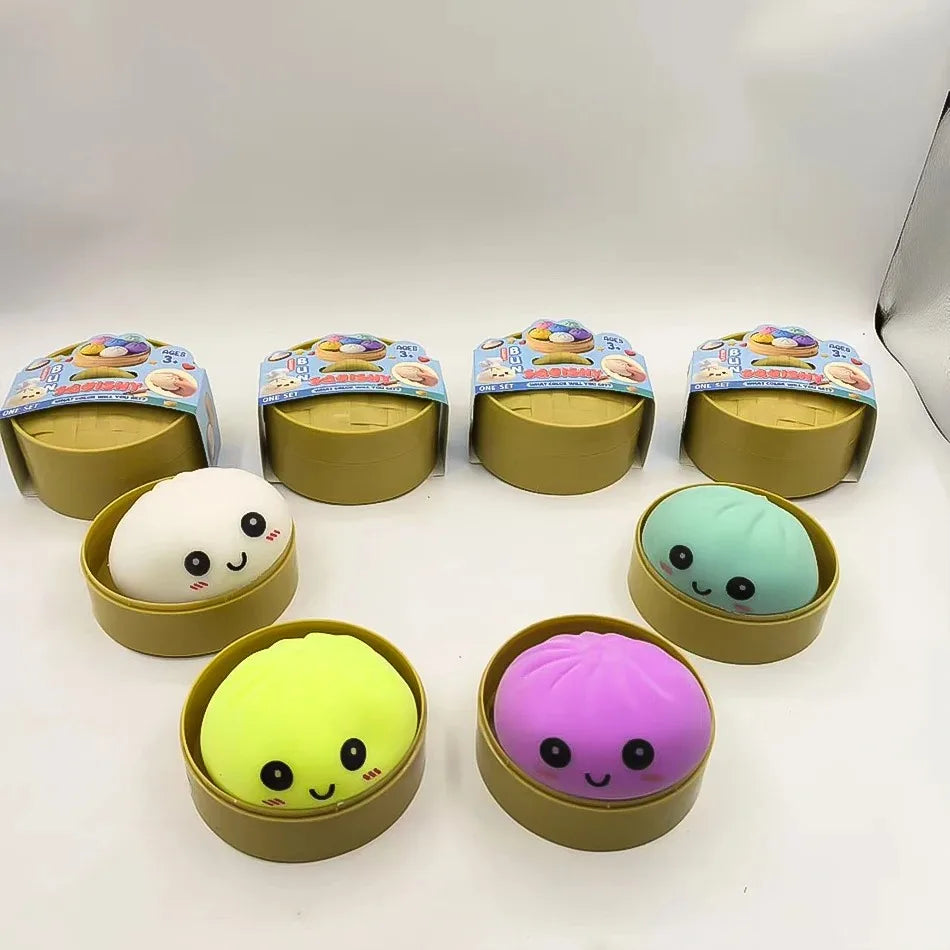 Dumpling Pressure Dumpling Squishies Cute Colorful Bun Toy Slow Rising