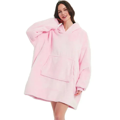 Winter Blanket Hoodie Oversized Warm Wearable Blankets 850grams