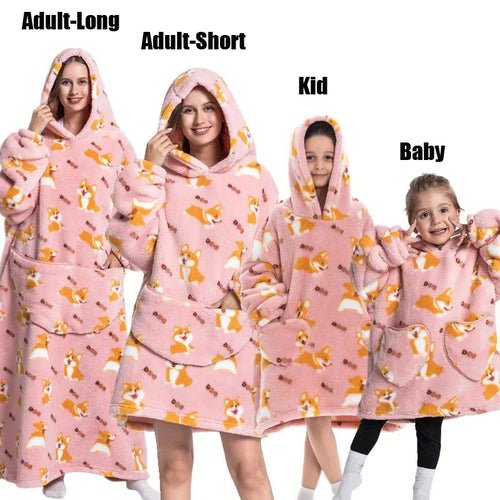 Winter Hoodies Sweatshirt Women Men Pullover Fleece Giant TV Oversized