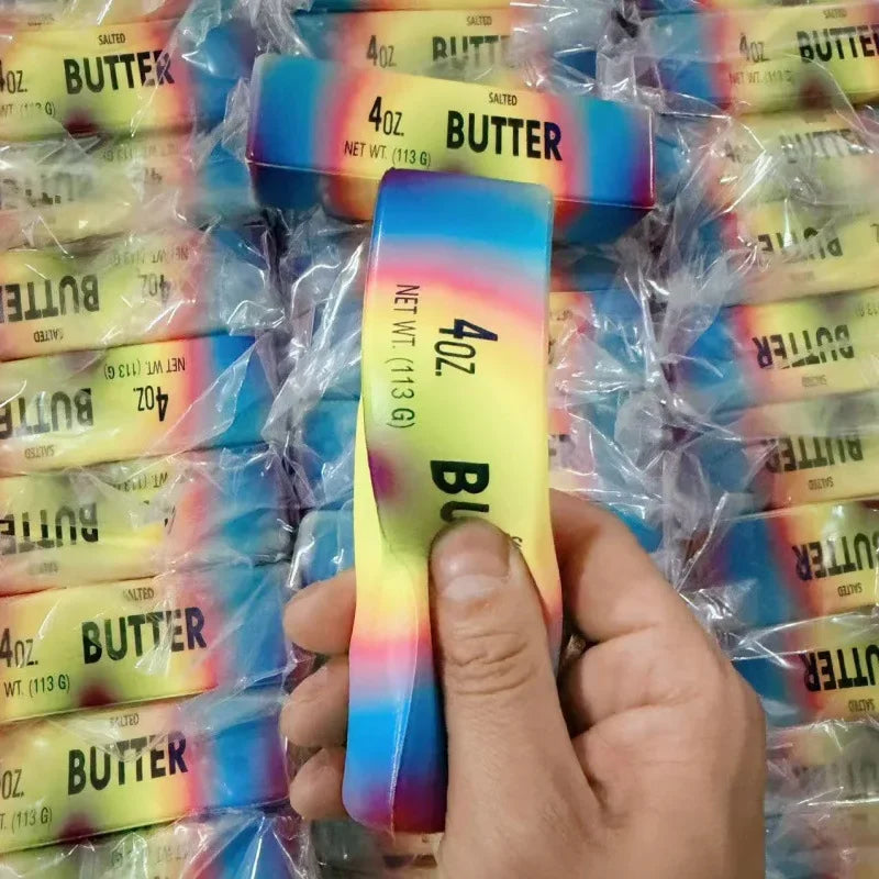 Hawaii Rhyolite Colors Butter Stick Squishy Fidget Toys Elastic Cheese