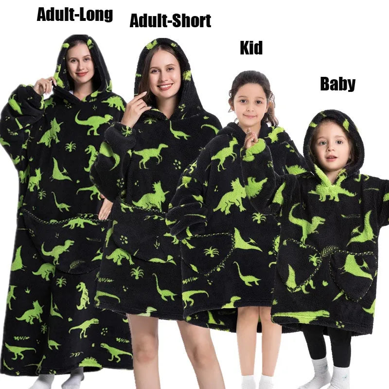 Winter Hoodies Sweatshirt Women Men Pullover Fleece Giant TV Oversized