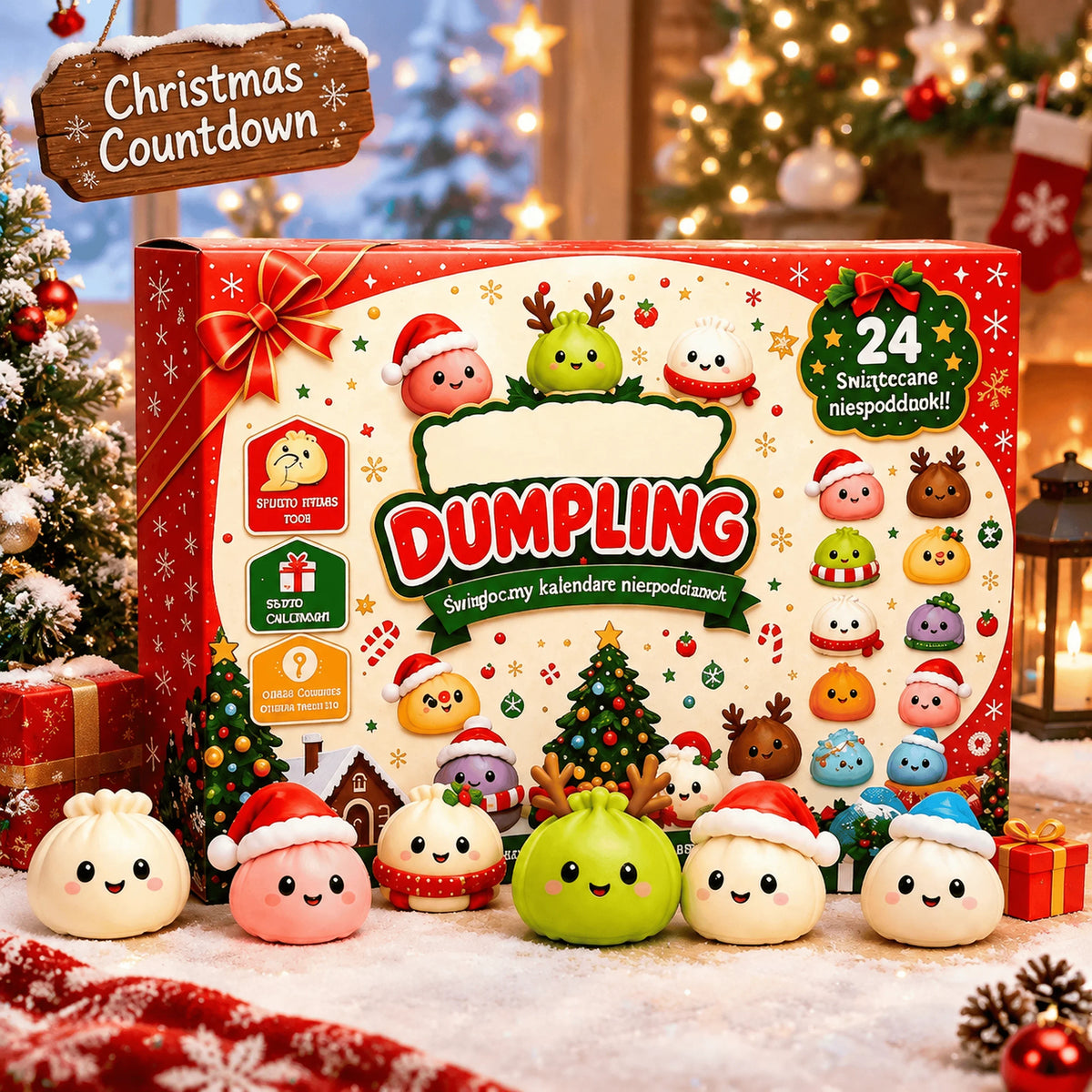 2026 Christmas Squishy Advent Calendar, Dumpling Slow Rebound